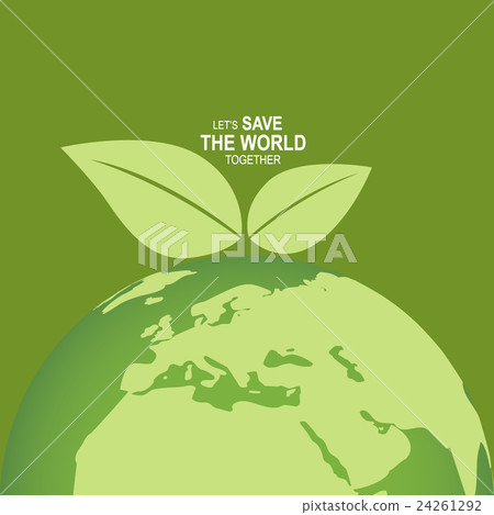 插图素材: save the world poster design template.