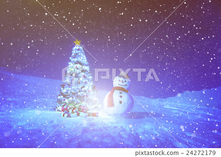 图库照片: christmas holiday night winter season concept