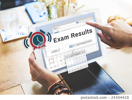 图库照片: exam results examination grade education score concept