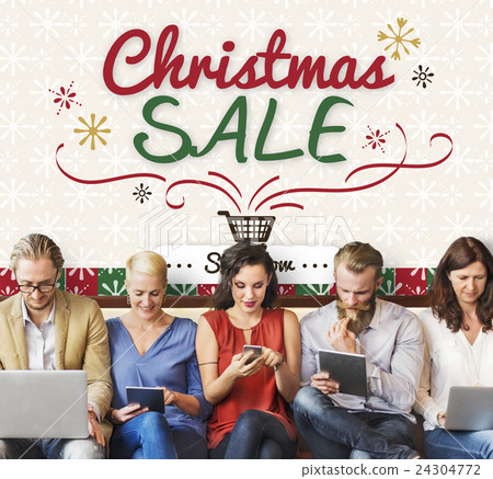 图库照片: christmas sale winter promotion offer concept