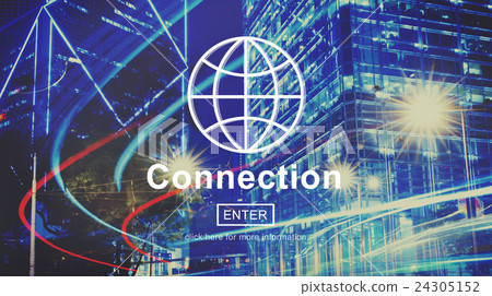 图库照片: connection internet technology online website concept