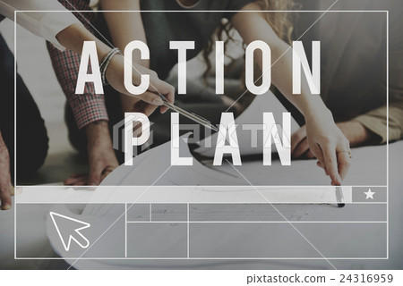 图库照片: action plan strategy vision planning direction concept