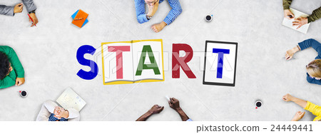 图库照片 start begin open motivation ready concept