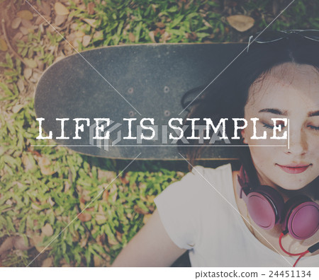 图库照片: life is simple lifestyle happiness concept