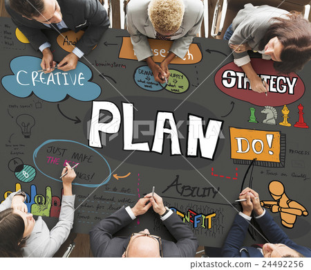 图库照片: plan discussion objective mission operations concept