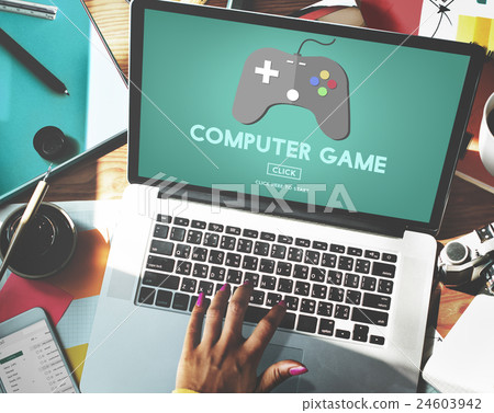 图库照片: computer game electronic strategy solution sports
