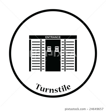 插图素材: stadium entrance turnstile icon