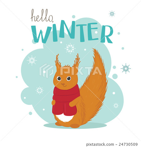 little squirrel kid 首页 插图 姿势/表情/动作 表情 可爱 winter