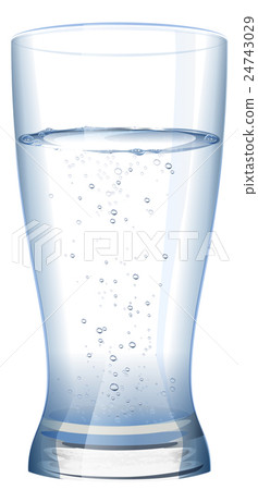 full glass of cold fresh water-插图素材 [24743029