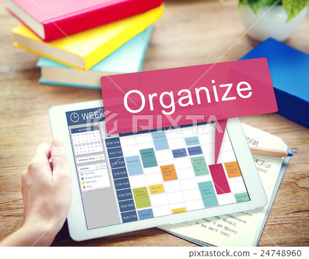 图库照片: weekly schedule reminder activities planner concept