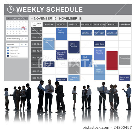图库照片: weekly schedule to do list appointment concept