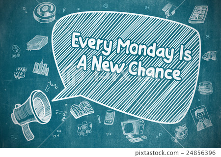 插图素材: every monday is a new chance - business concept.