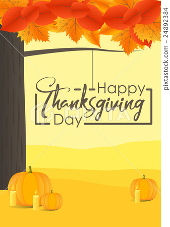 插图素材: happy thanksgiving day. vector illustration with