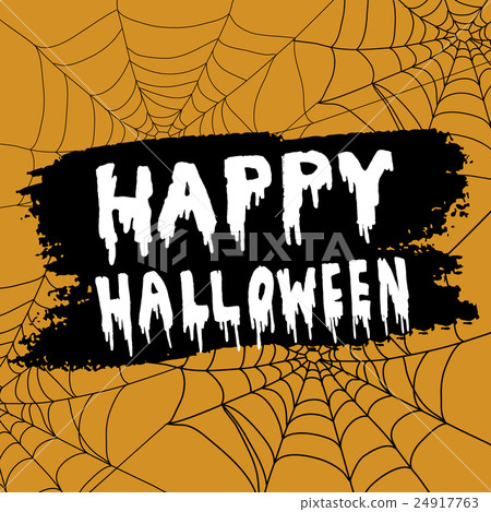 图库插图: happy halloween hanwritten