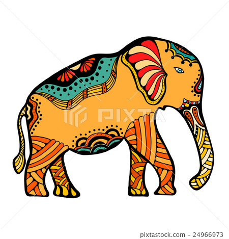 插图素材: decorated indian elephant