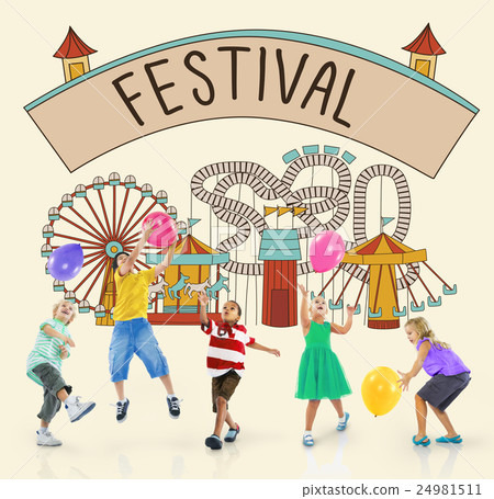 图库照片: festival activity fun happiness joy leis