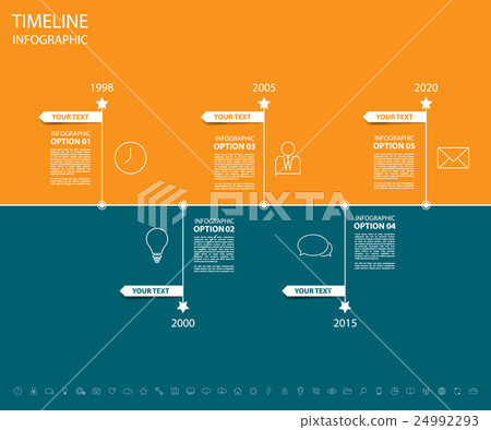 插图素材: colour step design clean number timeline template