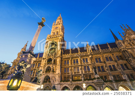 图库照片 marienplatz town hall munich germany