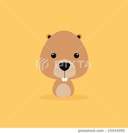 图库插图: cute cartoon wild beaver