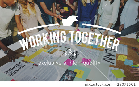 图库照片: working together teamwork collaboration togetherness