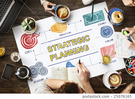 图库照片: strategy planning mission motivation process concept