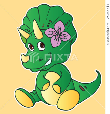 插图素材: illustration of a cute dinasour cartoons character