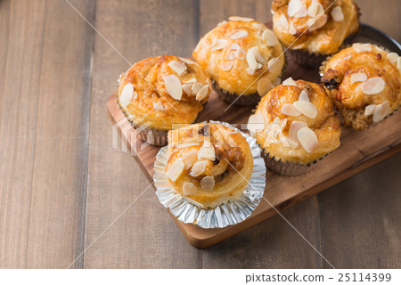 图库照片: homemade danish almond bread