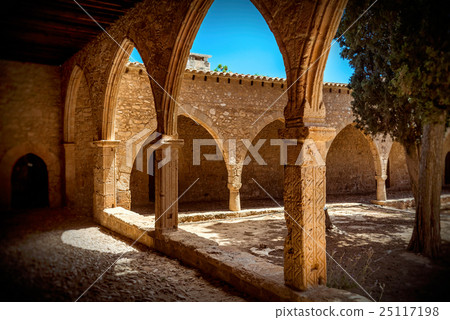 图库照片: archway of ayia napa monastery, cyprus