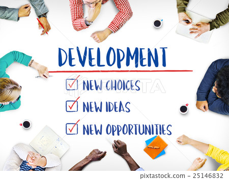 图库照片: business development to do listt goals concept