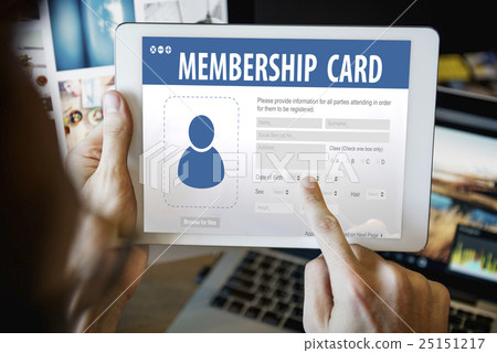 图库照片: authorization membership card identification data