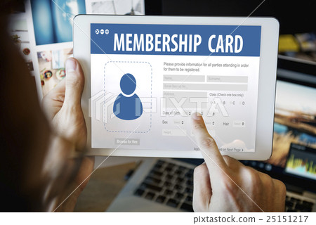 图库照片: authorization membership card identificatio