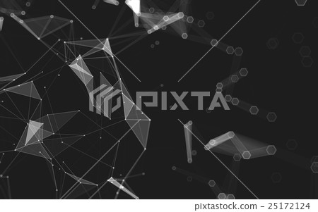 插图素材: abstract polygonal space low poly dark background