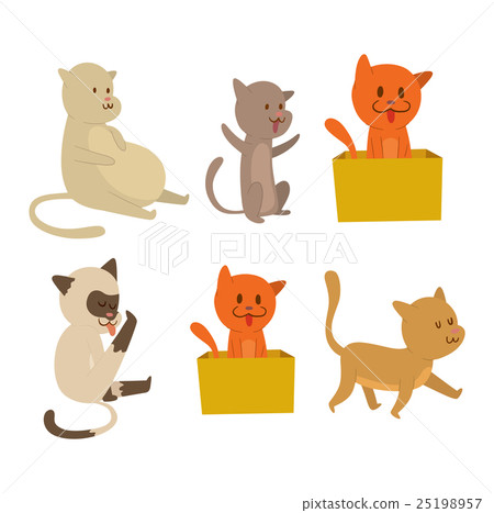 插图素材: cartoon vector cat character