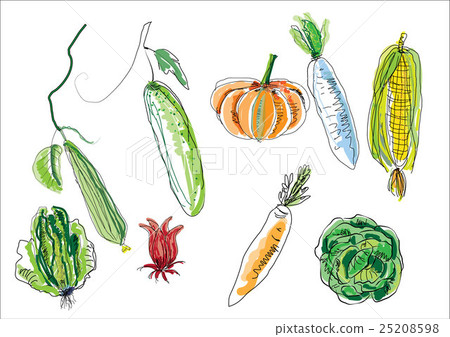 line art for objec 首页 插图 姿势/表情/动作 表情 恐怖 vegetables
