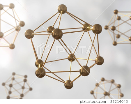 图库插图 science atom molecular dna model structure.