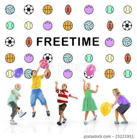 图库照片 kids games ball sport graphics concept