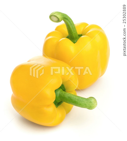 图库照片 yellow pepper isolated on a white background