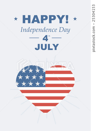 插图素材: funny card happy 4th of july.
