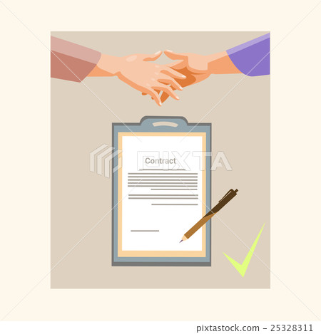 handshake businessman contract sign up paper 首页 插图 姿势_表情