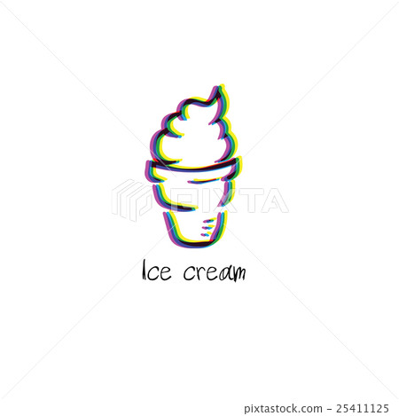插图素材: ice cream icon blurry vision