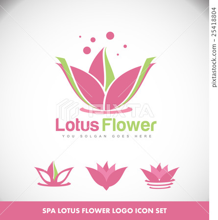 插图素材: lotus flower spa logo