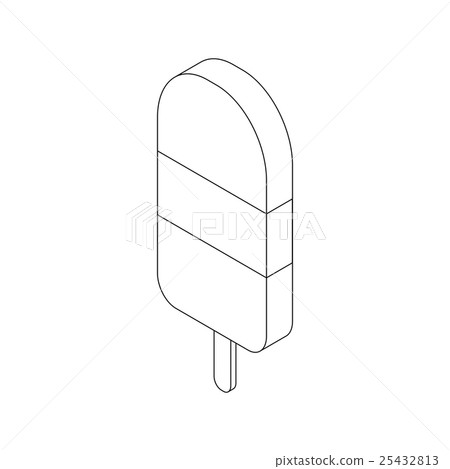 图库插图: eskimo pie icon, isometric 3d style