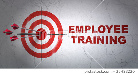 插图素材: education concept: target and employee training on