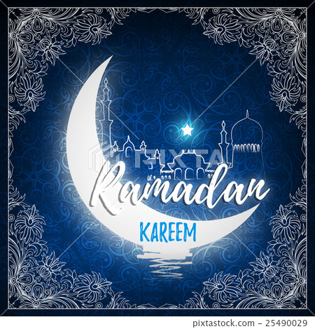 插图素材: ramadan kareem. islamic holiday vector shining