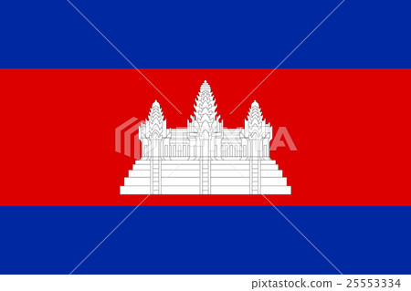 插图素材: flag of cambodia, correct size and colors, vector