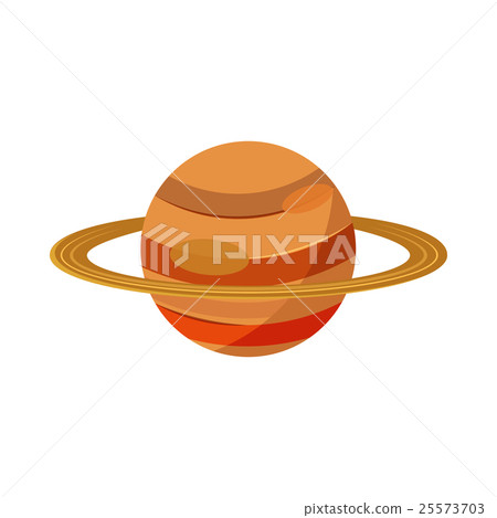 saturn,saturnbird 插图素材: saturn planet icon in cartoon style