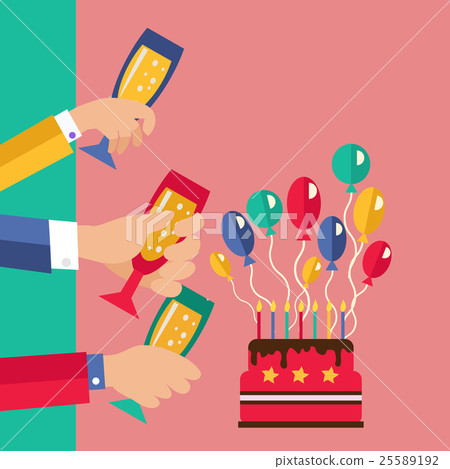 插图素材: celebration and party invitation card.