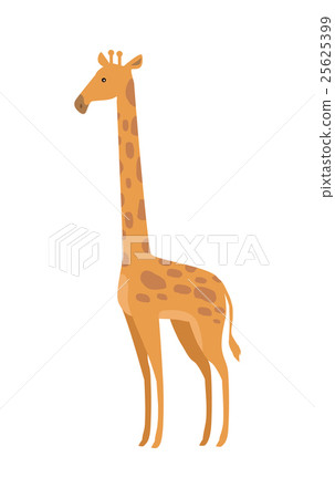 插图素材: giraffe giraffa camelopardalis cartoon animal