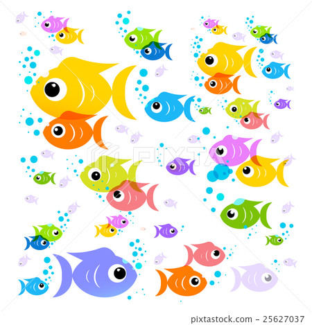 cartoonfish,Animewallpaper 插图素材: fish cartoon. vector colorful fish 查看全部