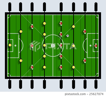 插图素材: top view table football game